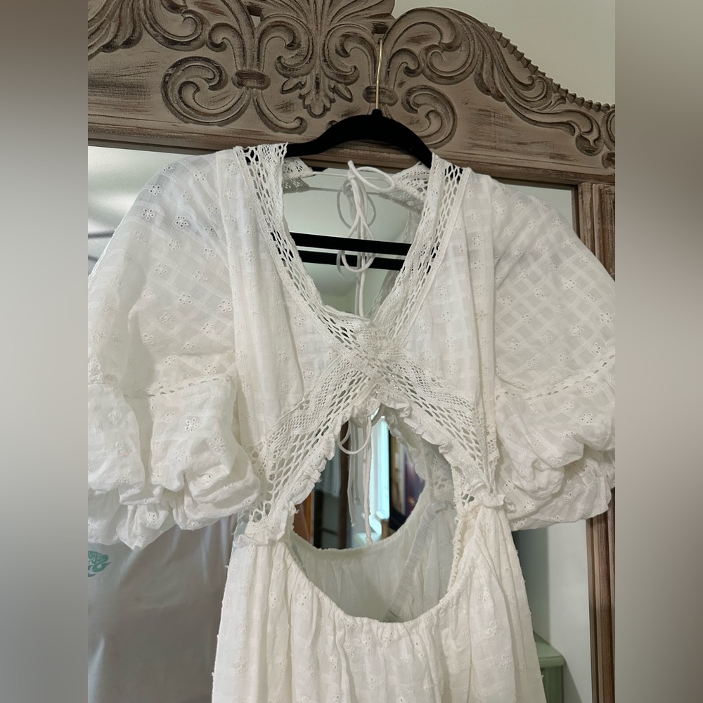 Maurie and Eve White Eyelet Maxi dress